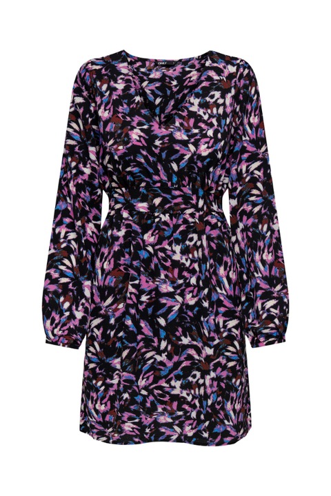 Дамска ежедневна рокля, ONLY, 302976225, Вискоза, Многоцветен