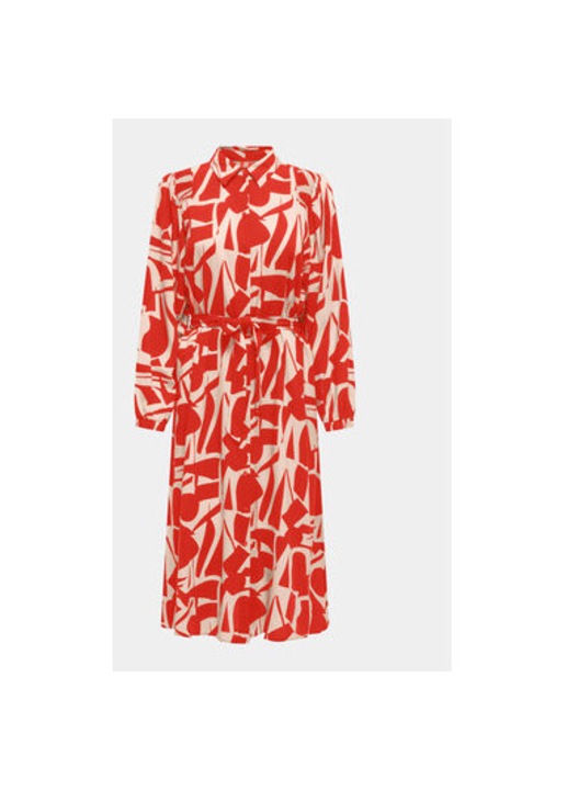Дамска рокля, ONLY, 303602901, Вискоза, Червена, Червен