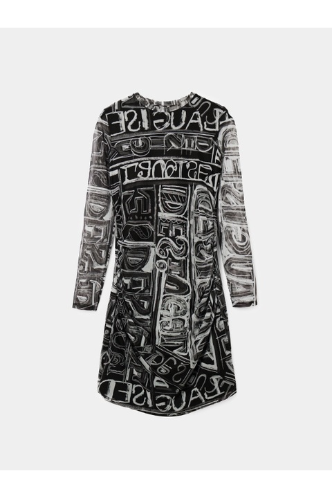 Дамска рокля, Desigual, 303092221, Полиестер, Сив, S