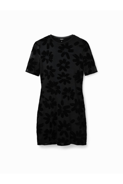 Rochie casual dama, Desigual, 302485345, Poliester, S INTL, Negru
