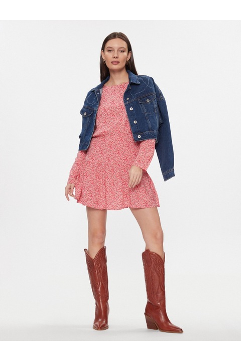 Rochie casual dama, Pepe Jeans, 303439040, Viscoza, Rosu