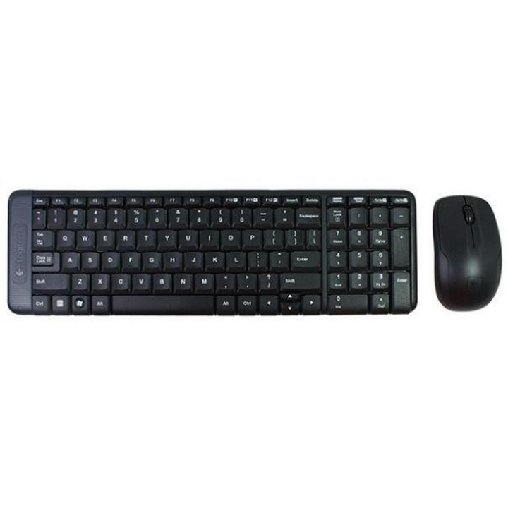 Комплект клавиатура и мишка, Logitech, Черен