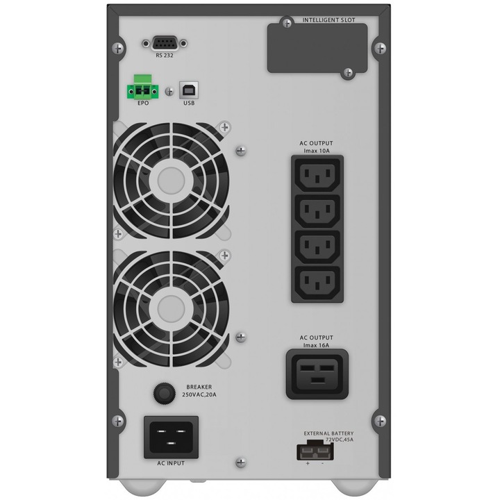 UPS VFI, Power Walker, 3000 TGB, TWR, 3000VA, сив/черен
