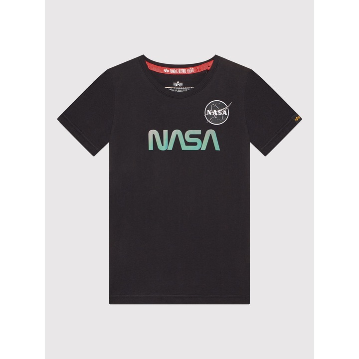 Fiú póló, Alpha Industries, 301544845, pamut, Fekete