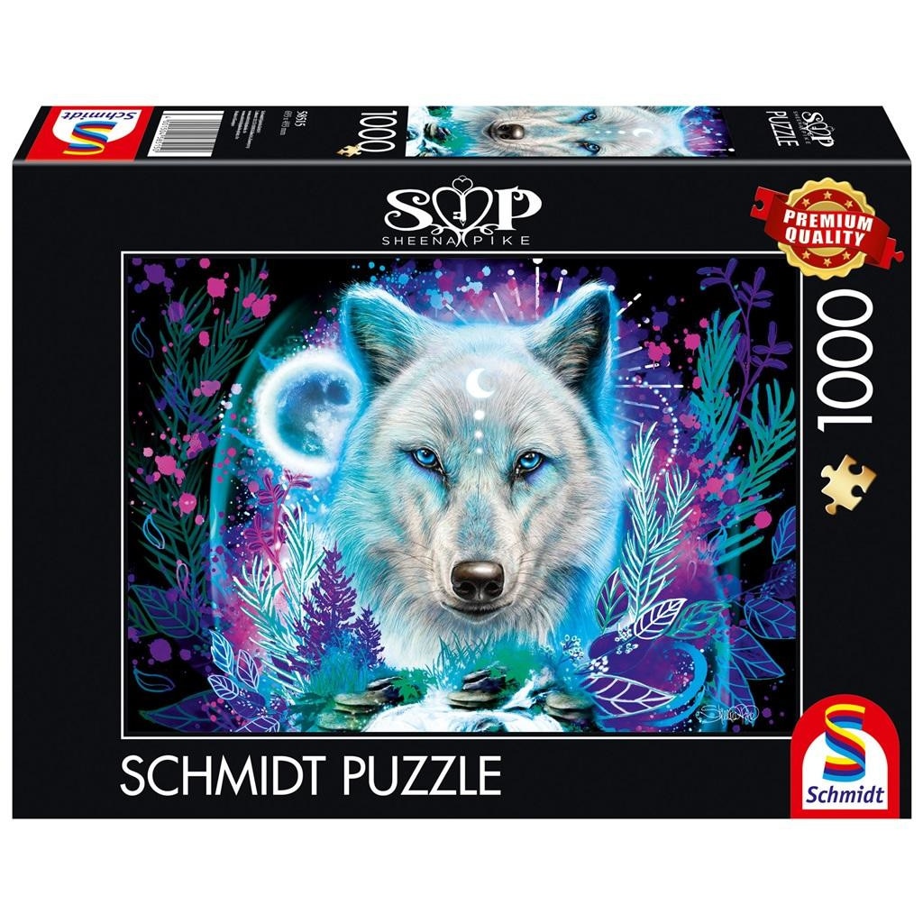 Puzzle, Schmidt, 1000 piese, Model Sheena Pike Lupul Arctic