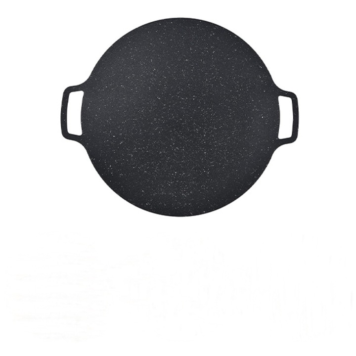 Grilllap sütéshez, tapadásmentes felülettel, kerek, 36 cm átmérőjű, fekete/szürke
