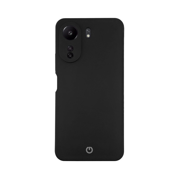 Husa de protectie CENTO Rio compatibila cu Xiaomi Redmi 13C Black Silicon Premium Mat, Slim, Anti zgarieturi, Anti soc, cu margini ridicate pentru protectia ecranului si a camerei