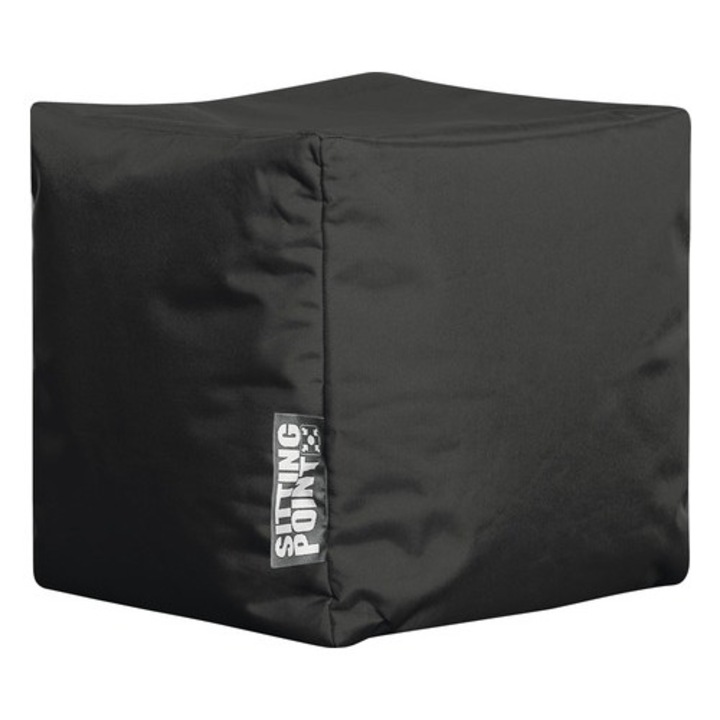 Taburet Puf Sitting Point Forma Cub Scuba Negru 40x40x40 Cm