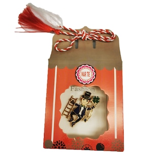 Martisor Brosa de Metal, Hornarul Vesel, in cutie de carton cu snur gros, Colectia VisionXXI