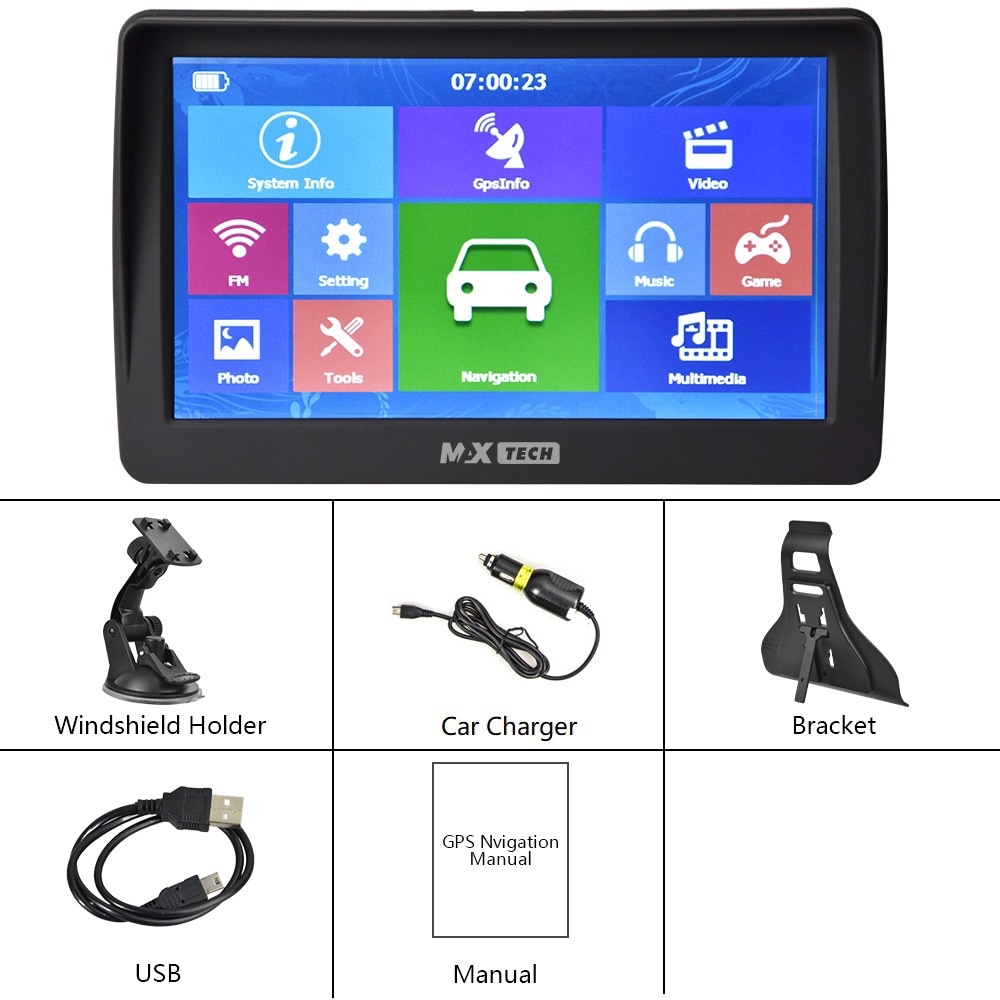 Maxtech Auto GPS auto Camion / Autoturism / Autocar MaxTech®, Memorie 8 GB, Ecran ...