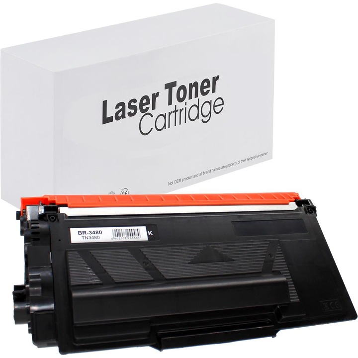 Kompatibilis Brother TN-3480 fekete, DCP L5500DN, DCP L6600DW, HL L5000D, HL L5100DN, HL L5200DW, H L6300DW, HL L6400DW, LLFCWT, LLFCWT0,50,50,50 FC L6800DW, MFC L6900DW, MFC L6900DWT , 8000 oldal