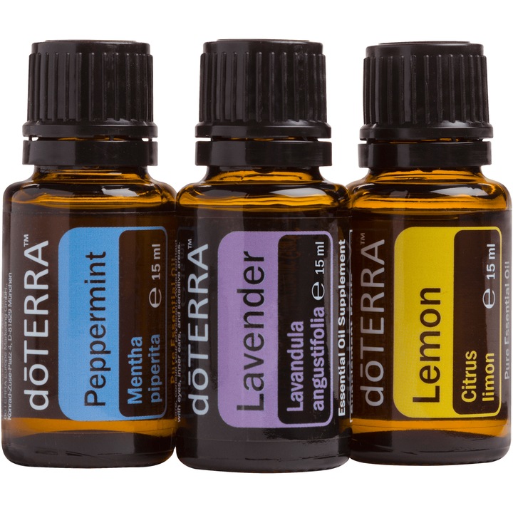 Kit introductiv, Lemon, Lavanda, Menta, doTERRA, 3 x 15 ml