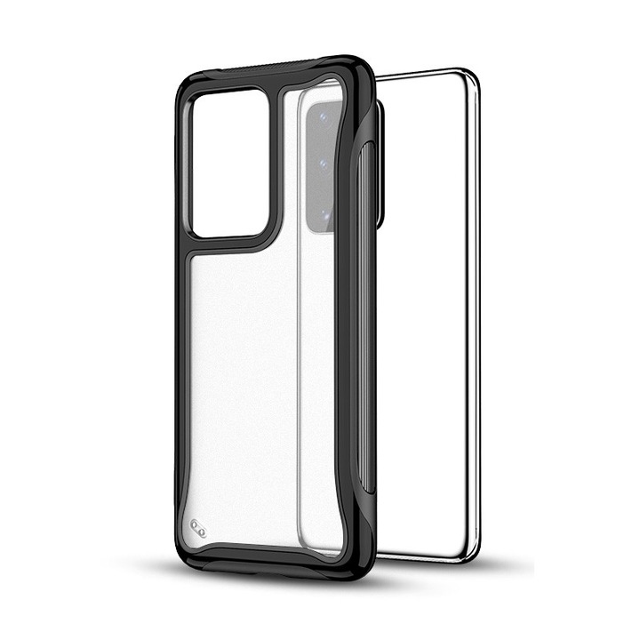 Husa Compatibila cu Samsung S20 Plus / S20 Plus 5G, neagra, policarbonat si tpu, model Blade