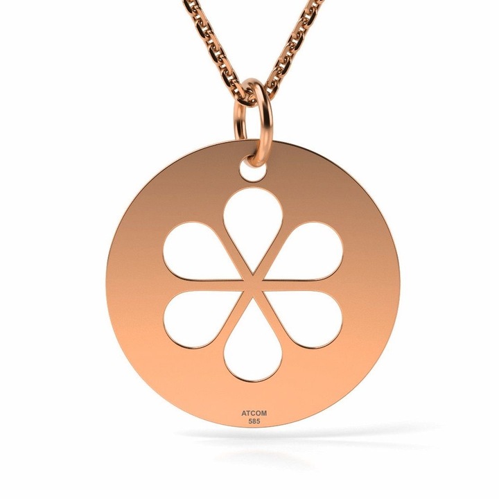 Colier din aur roz model Elixir