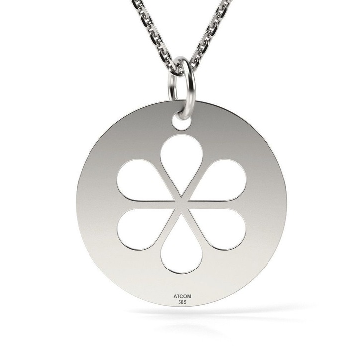 Colier din aur alb model Elixir