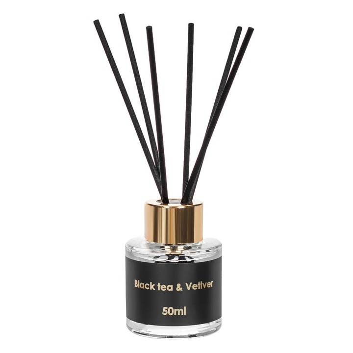 Odorizant Camera Ulei cu Aroma de Ceai Negru & Vetiver Shopiens®, 50 ml