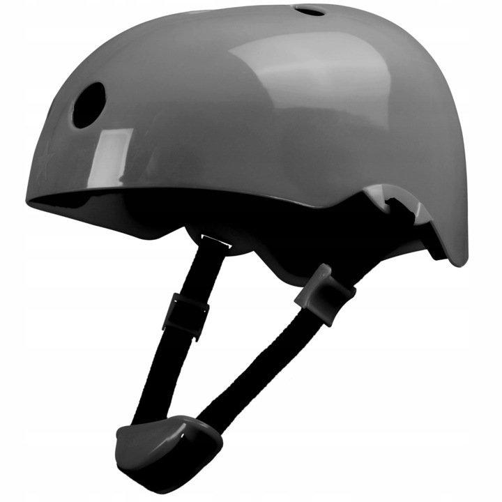 Casca pentru copii Lionelo, Reglabila 50-56 cm, Din ABS si EPS, Conform cu standrdul EN1078, Gri