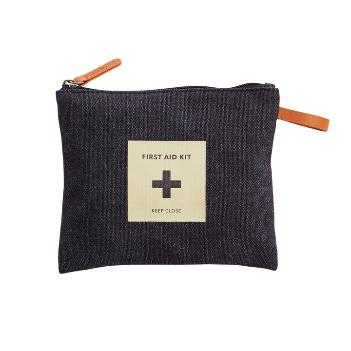 Trusa sanitara de prim ajutor, Ronic X, leucoplast, bandaje, plasturi, foarfeca, uz casnic, negru