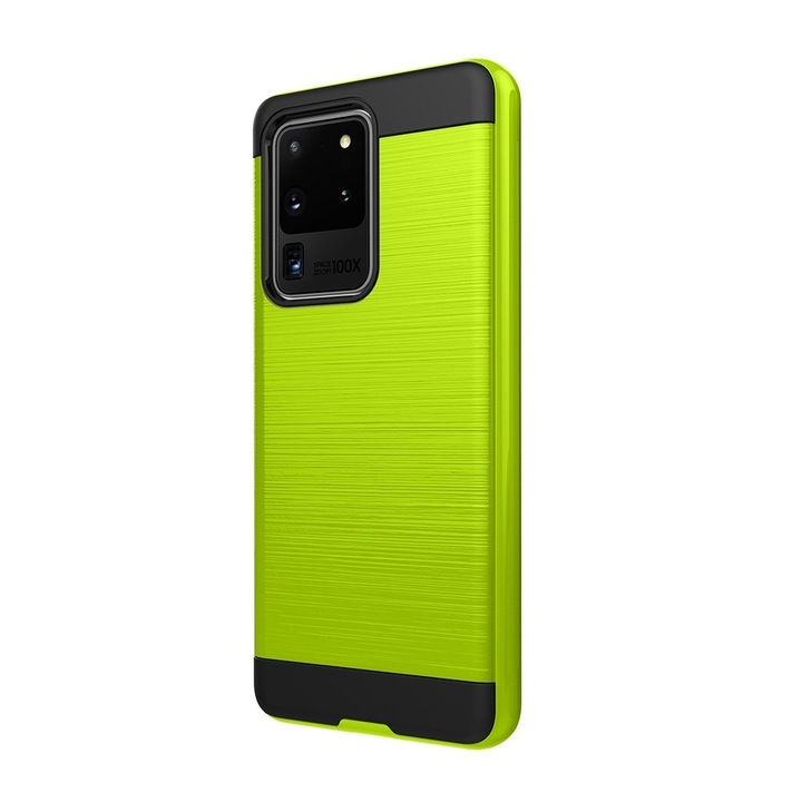 Samsung S20 Ultra / S20 Ultra 5G tok, zöld, polikarbonát és tpu, ütésálló, robusztus modell