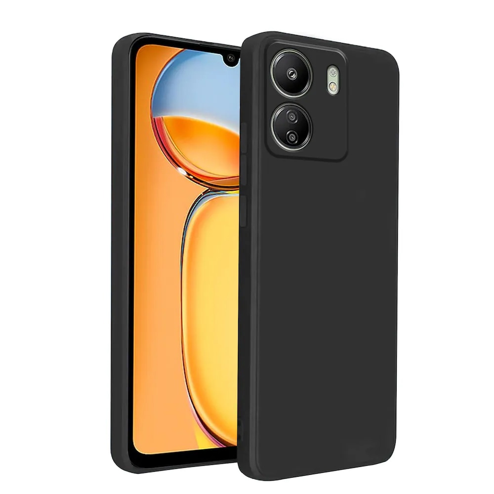 Husa pentru Xiaomi Redmi 13C DaDen Silicon Soft, Ultra Slim, Protectie sporita, Interior de microfibra, Calitate premium, Negru