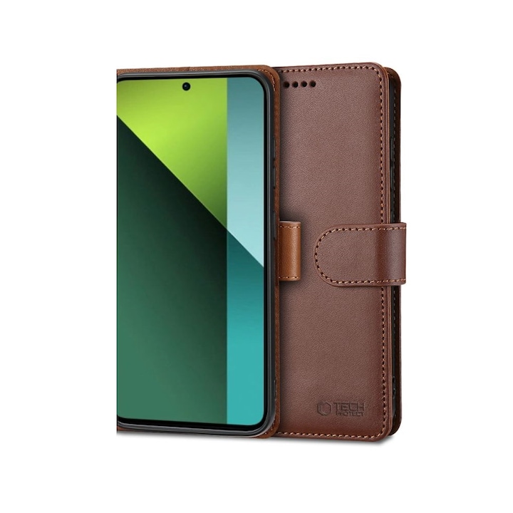 Husa TECH-PROTECT Wallet compatibila cu Xiaomi Poco X6 5G / Redmi Note 13 Pro 5G Brown