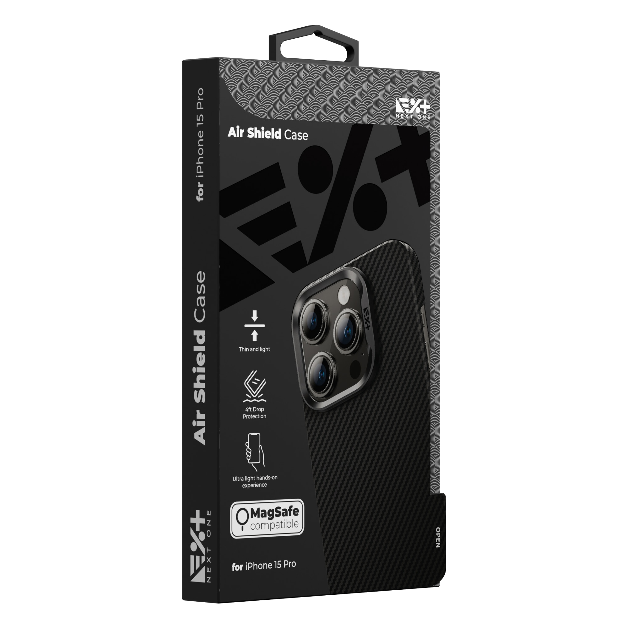 Husa de protectie NEXT ONE compatibila MagSafe din fibra de aramida pentru iPhone 15 Pro