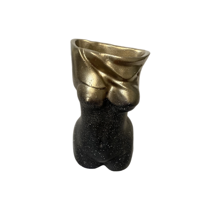 Suport universal, Lax&Home, Love, Ipsos, Negru/Gold Granit, inaltime 18 cm