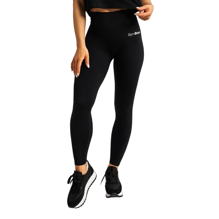 Colanti pentru femei High-waist Limitless Black, GymBeam