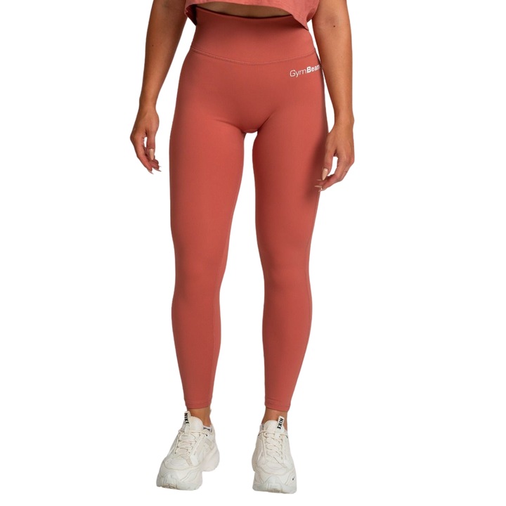 Colanti pentru femei High-waist Limitless Cinnamon, GymBeam