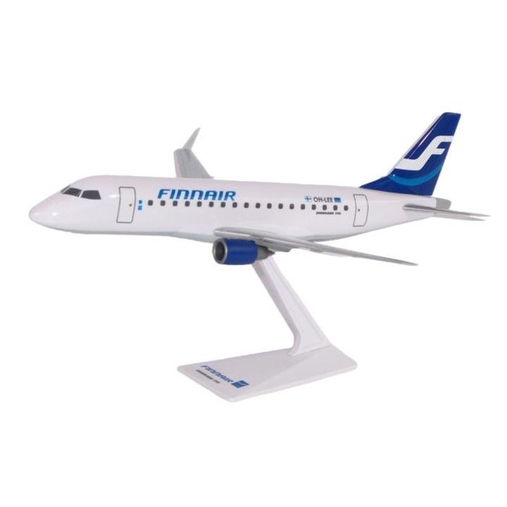 Macheta avion, PPC Hollandm, Model EMBRAER ERJ170 FINNAIR, Plastic, 1:110, Alb/Albastru