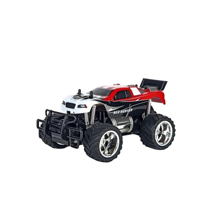 Távirányítós autó, Model RC Red Hunter X, Műanyag, 9 km/h, 60m, 3 év+, Többszínű