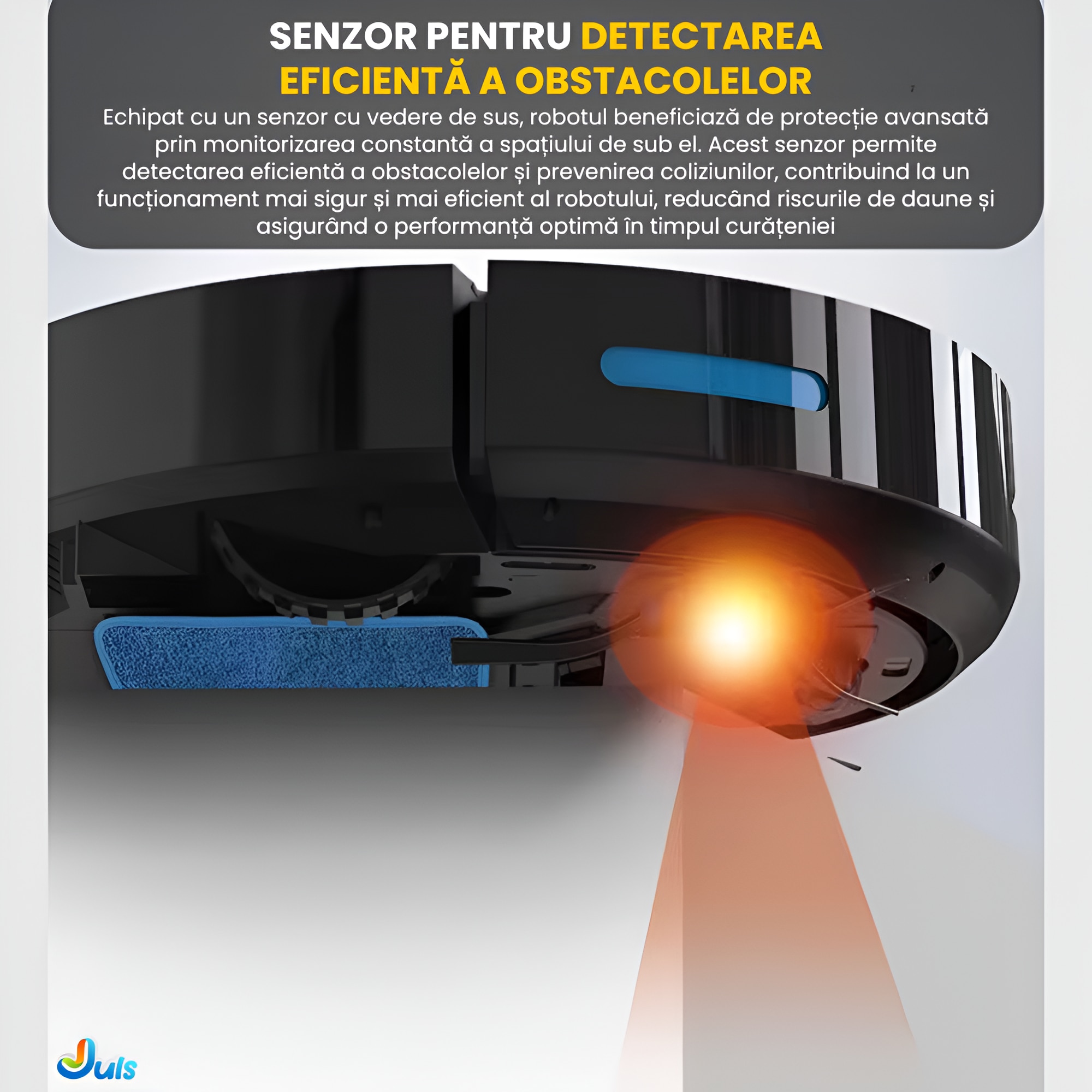 Robot aspirator automat wireless cu control Tuya app