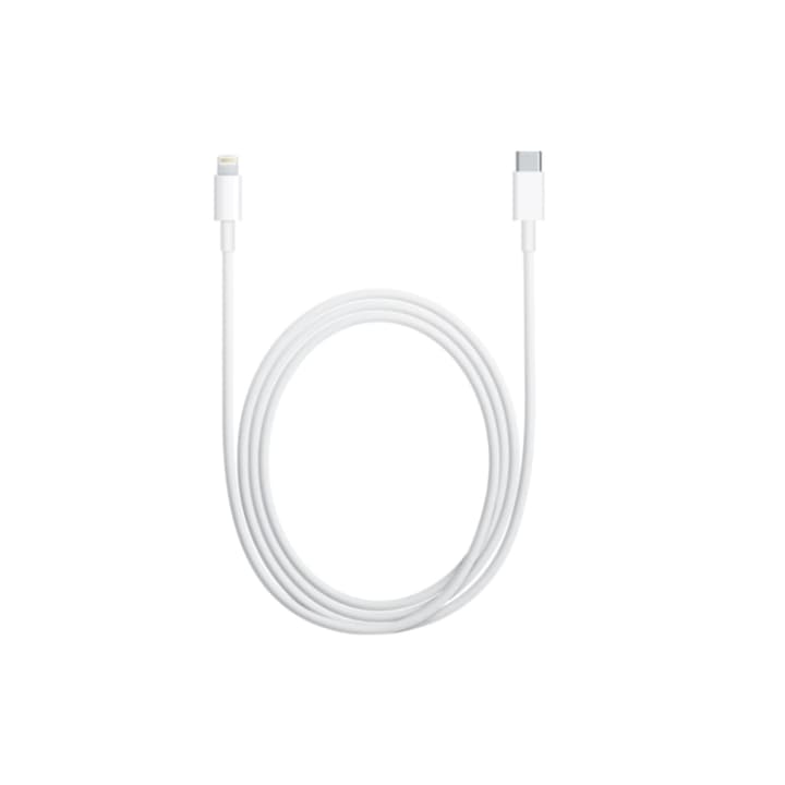 Cablu incarcare si date, compatibil cu Apple, USB-C to Lightning, 1m, Alb