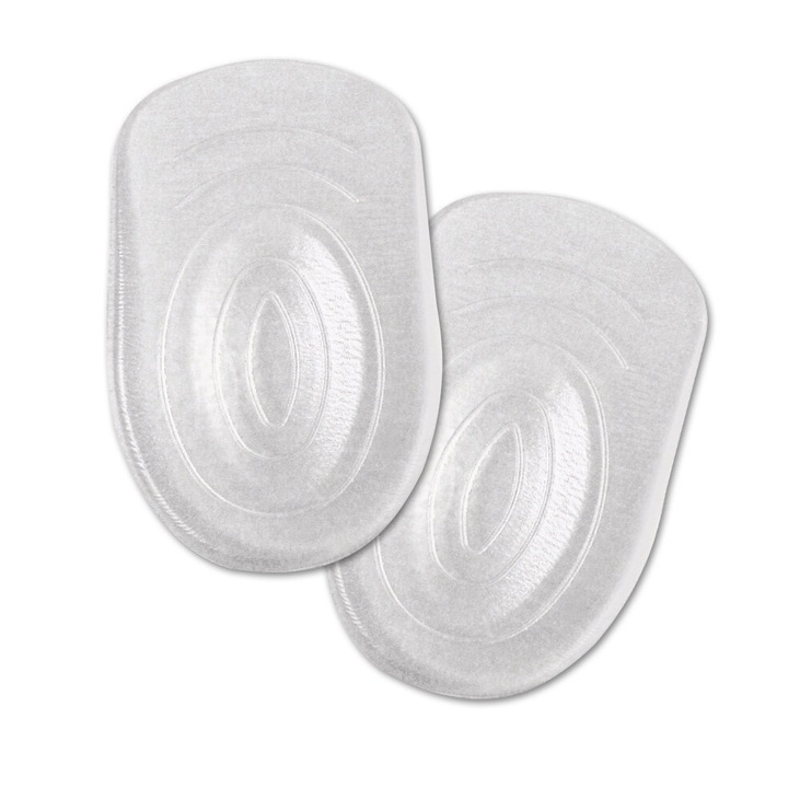 Branturi din gel care amortizeaza si ridica calcaiele, 1 pereche, Vaya Medical, Gel, Transparent, Barbati