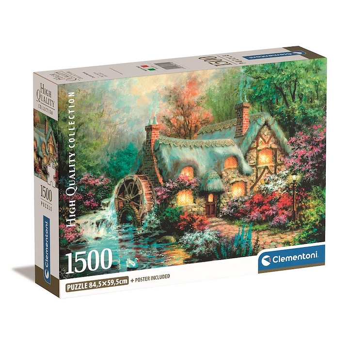 Puzzle, Clementoni, 1500 piese, Model casa, Multicolor