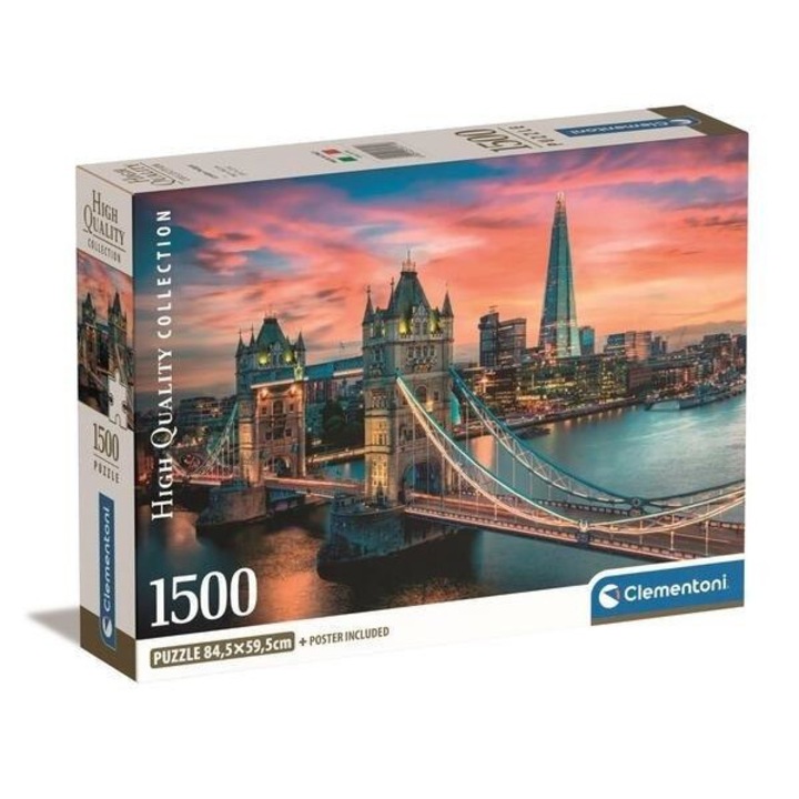 Пъзел, Clementoni, 1500 части, Модел Лондон, Многоцветен