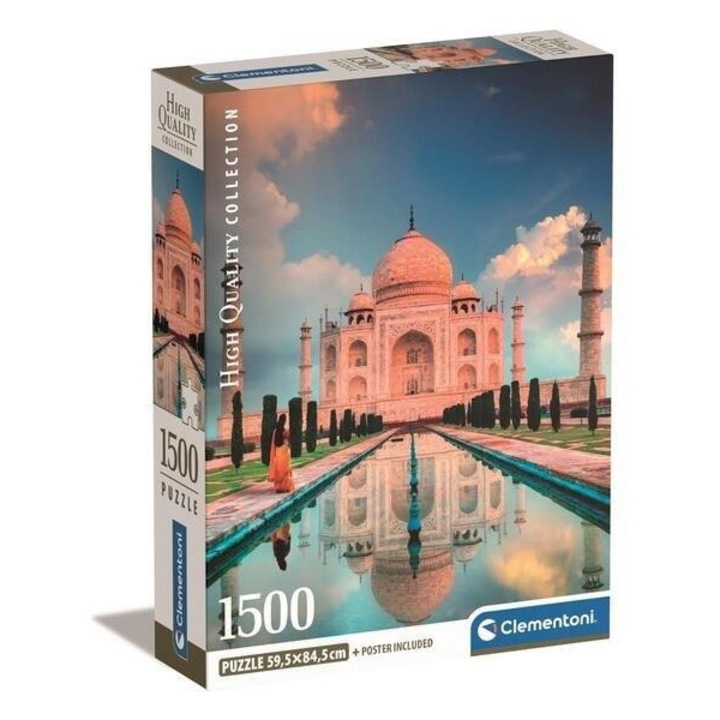 Пъзел, Clementoni, 1500 части, модел Taj Mahal, Многоцветен