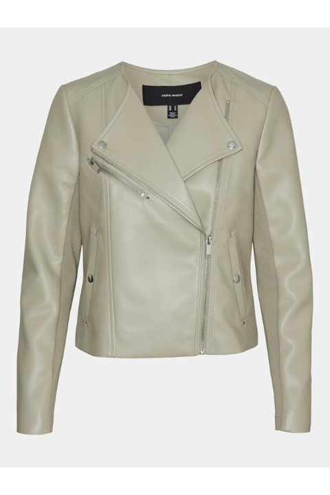 Női kabát, Vero Moda, 303613860, Eco-bőr,Bézs, Bézs