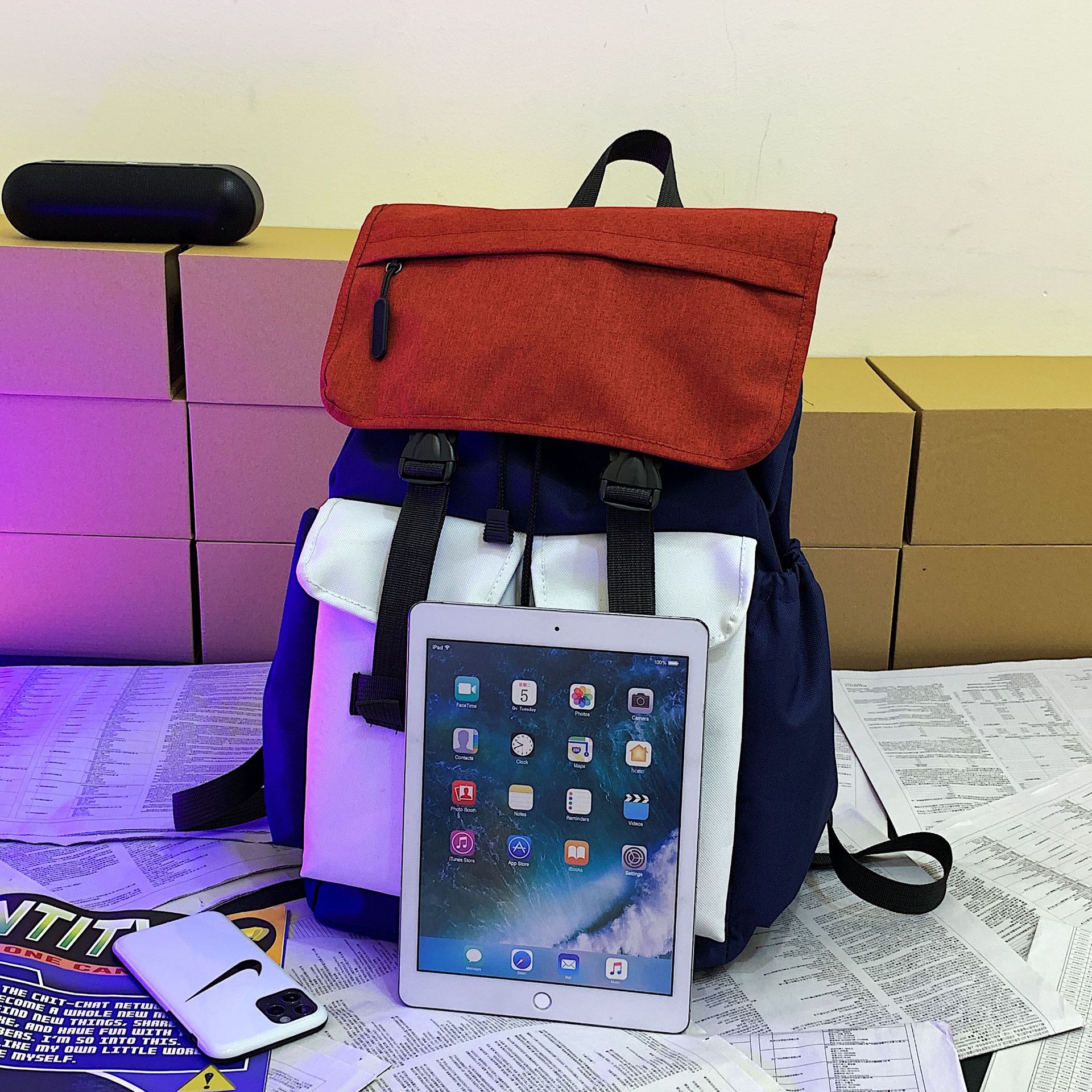Rucsac laptop, Dollcini, Multifunctional, Multicolor