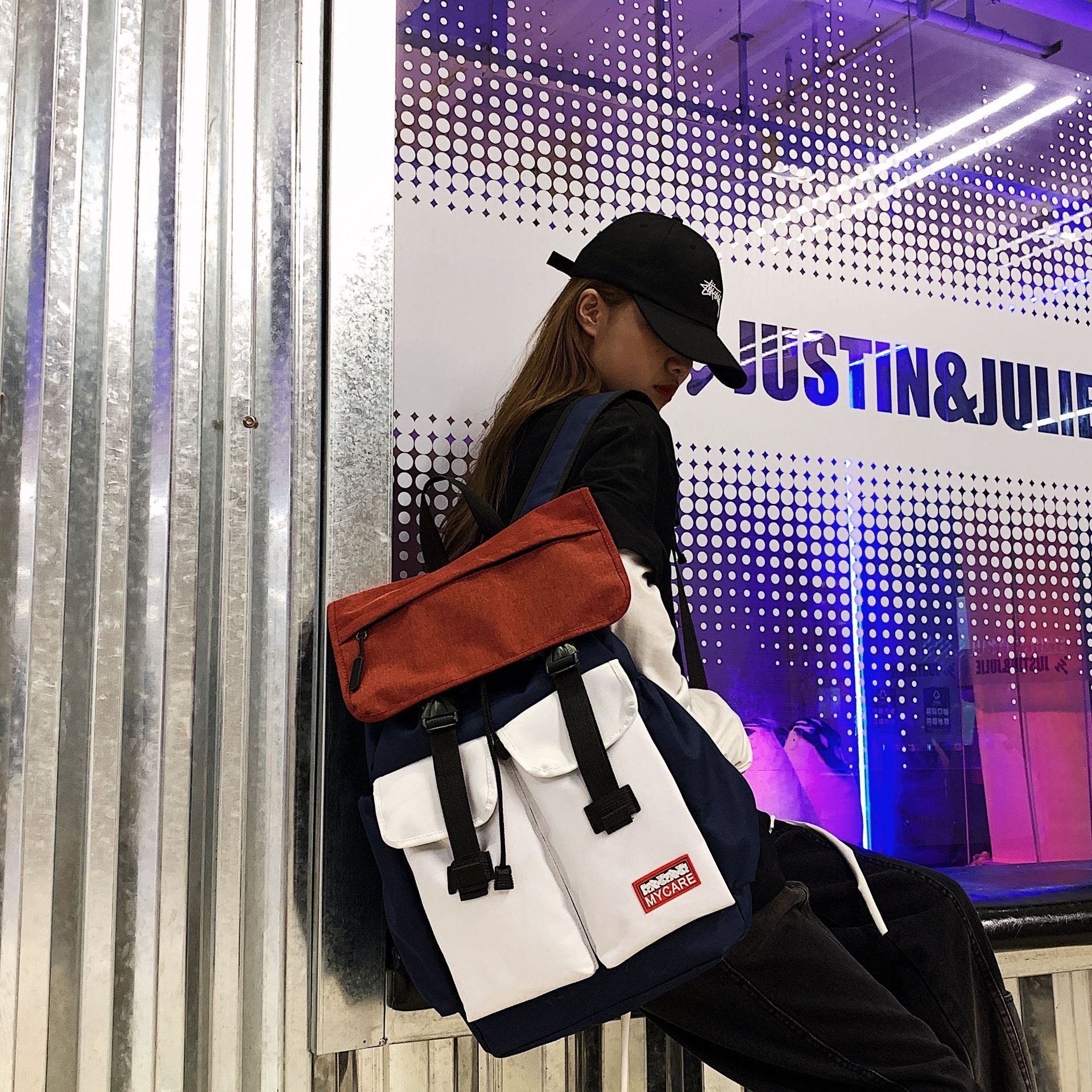 Rucsac laptop, Dollcini, Multifunctional, Multicolor