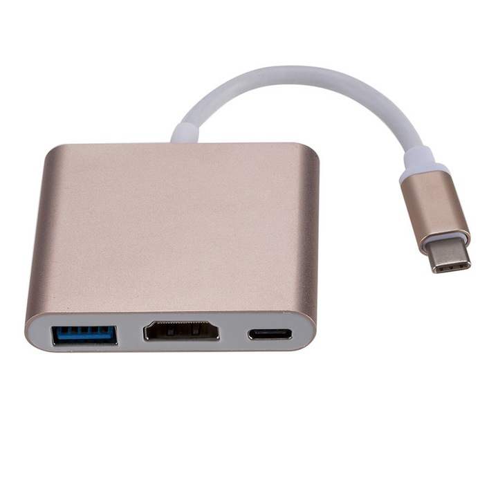 Докинг станция TypeC, HDMI 4K, розов