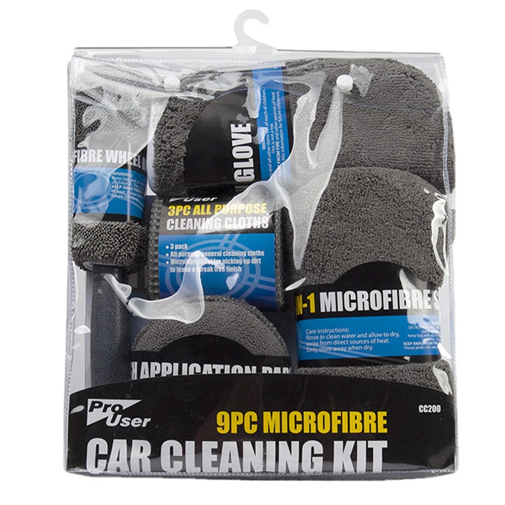 Tisztítókészlet autómosáshoz, szürke