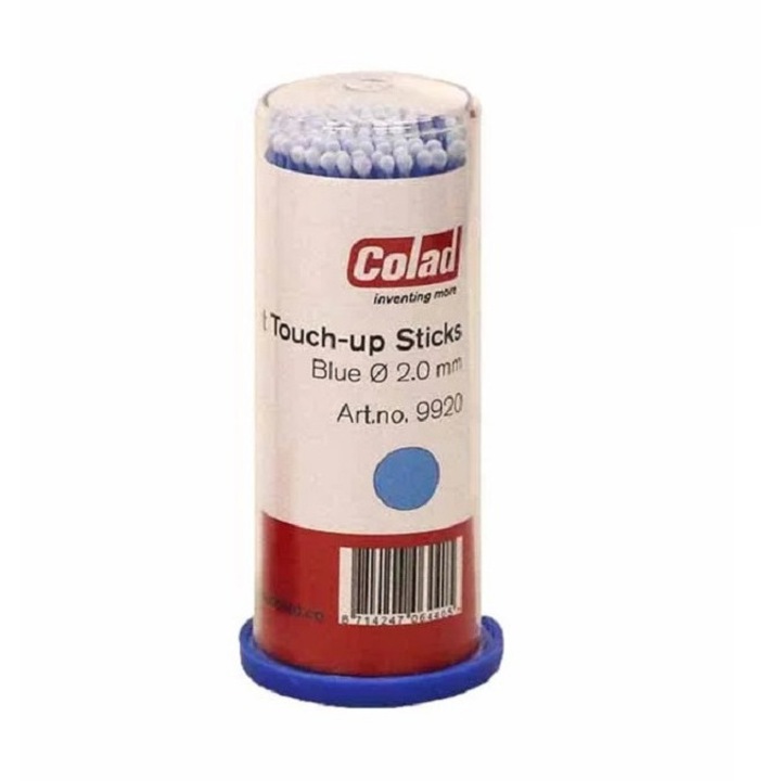 Set 100 betisoare retus vopsea Colad Hamach, 2 mm, albastru