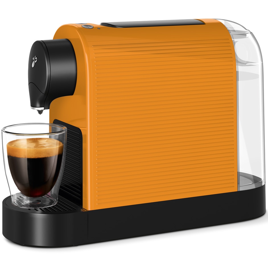 Espressor Tchibo Cafissimo Pure Plus 660754, 800 ml, 15 bari, 1250W, capsule, Portocaliu mango