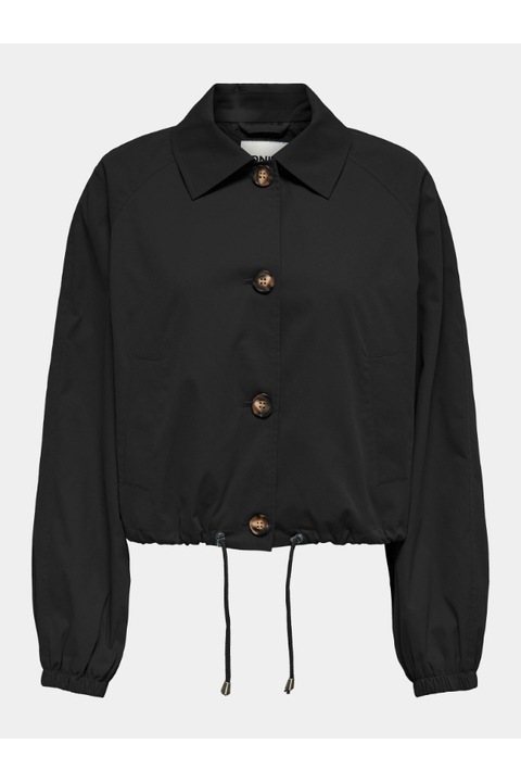 Női kabát, Only, 303387778, poliészter, fekete, Fekete