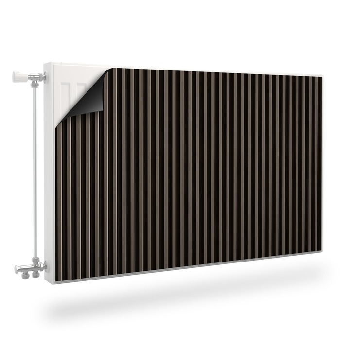 Magnet Muralo, decor radiator, Lamele subtiri, inchise la culoare 80 cm x 60 cm stil vertical, modern