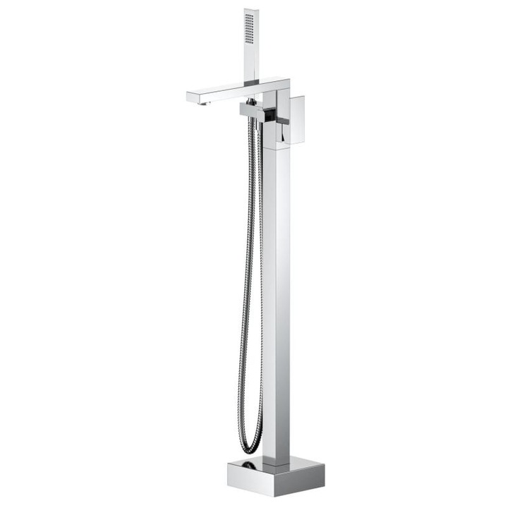 Смесител за вана Cubefield, Свободностоящ подов, хром