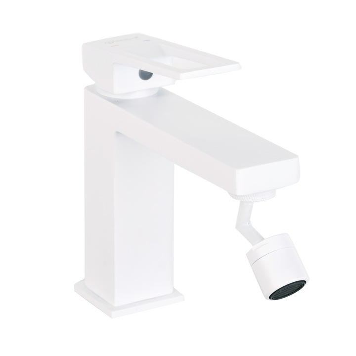 Baterie bideu TRENDY’S, design rectangular, alb