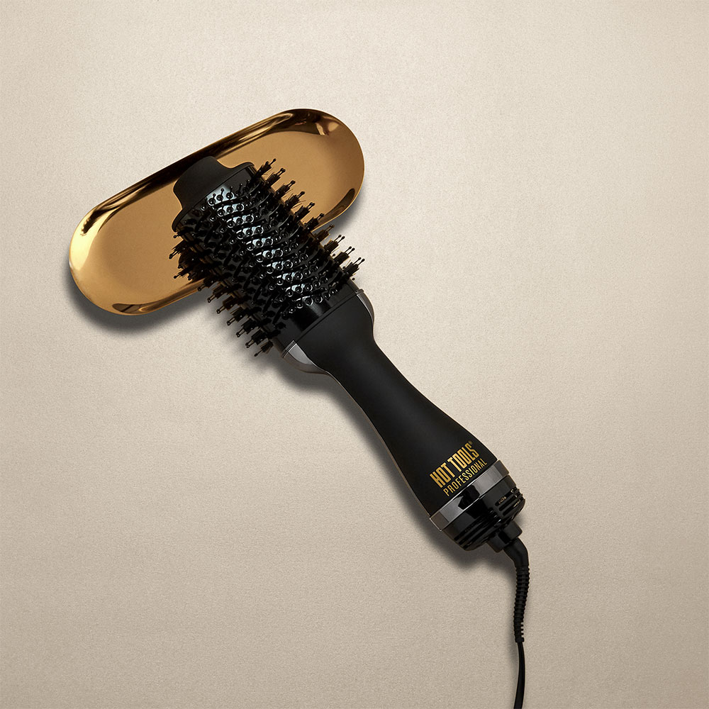 Black Gold Hot Tools Volumizing Brush Dryer Step Hair Dryer Hot