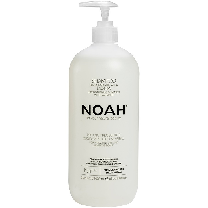 Sampon natural fortifiant cu lavanda pentru uz frecvent si scalp sensibil (1.3), Noah, 1000 ml